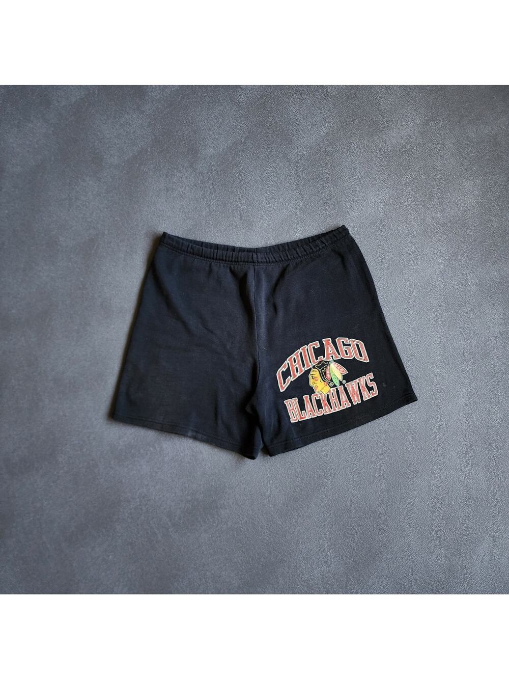 Vintage 90's Chicago Blackhawks Tultex Cotton Shorts Large